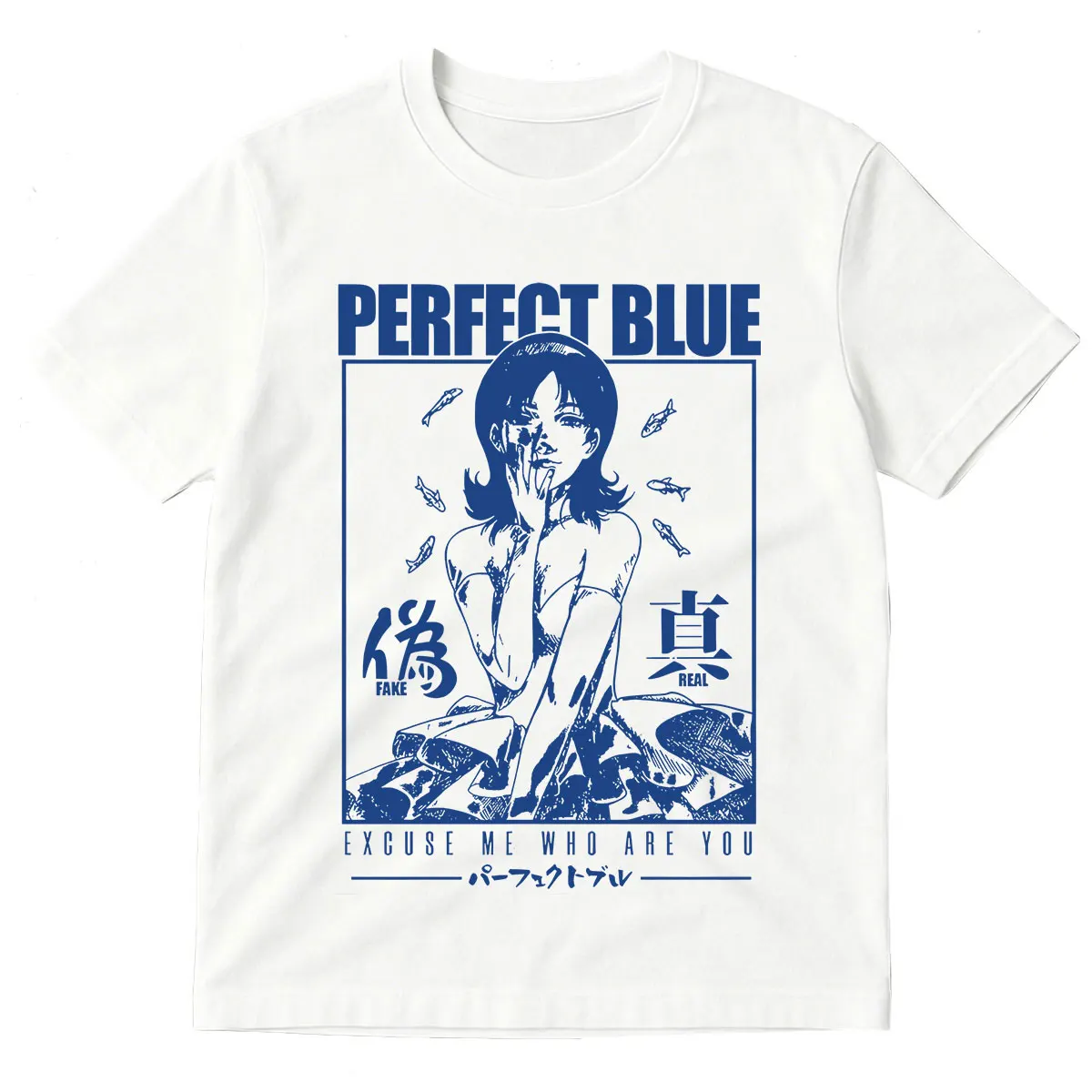 Japanese Anime Perfect Blue Mima Kirigoe T-Shirts Men's Women Clothing Fashion Casual Oversized Short Sleeve T Shirts Streetwear