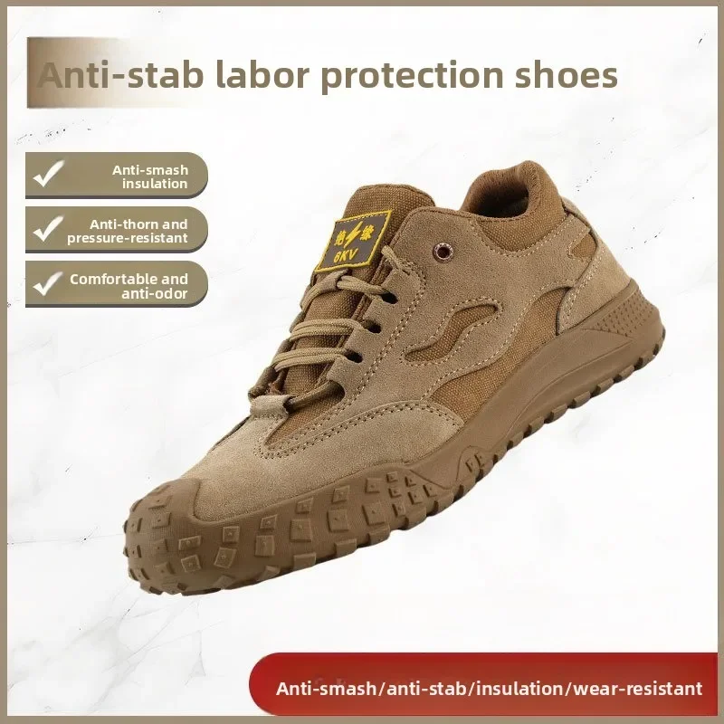 DurableLabor Insurance Shoes Men's New Summer Mesh Breathable Deodorant Smashing Anti-piercing Work Shoes, Non-slip And Wear-res