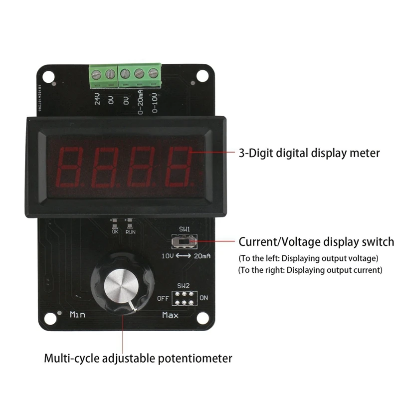 0-20MA/4-20MA/0-10V Signal Generator Without Battery Adjustable Current Voltage Analog Current Signal Source Durable Easy To Use