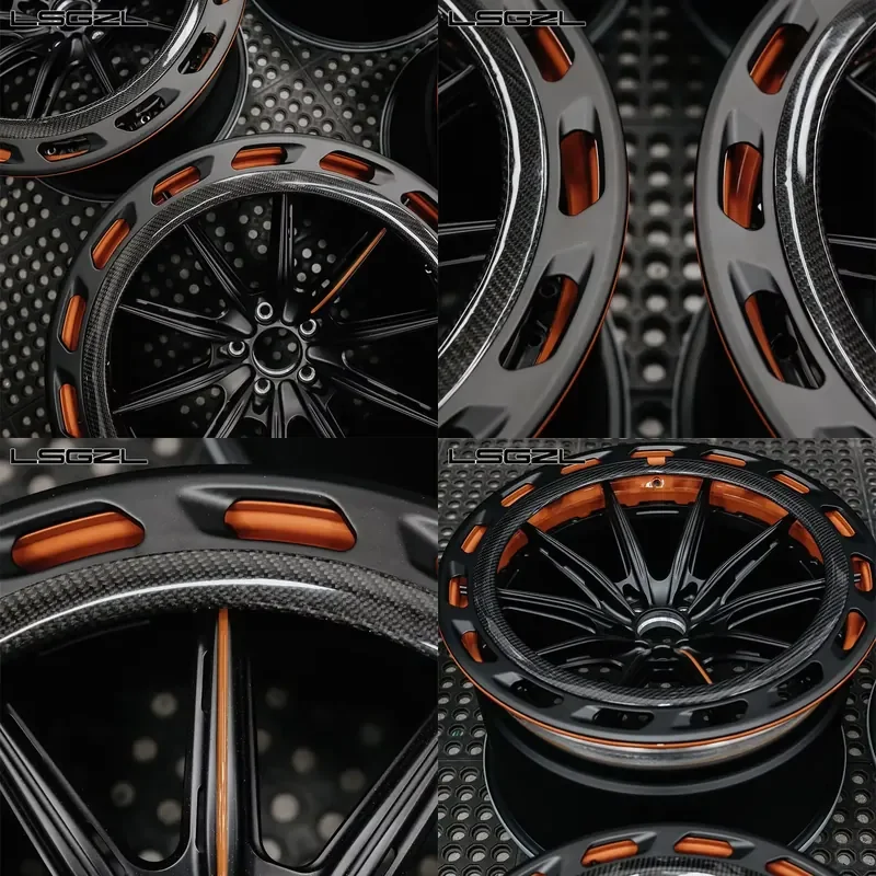 

i LSGZL Forged Monoblock with Carbon Fiber Alloy Wheel Rims 5x114.3 5x120 5x130 5x127 for G80 17 18 19 20 21 Inch Car