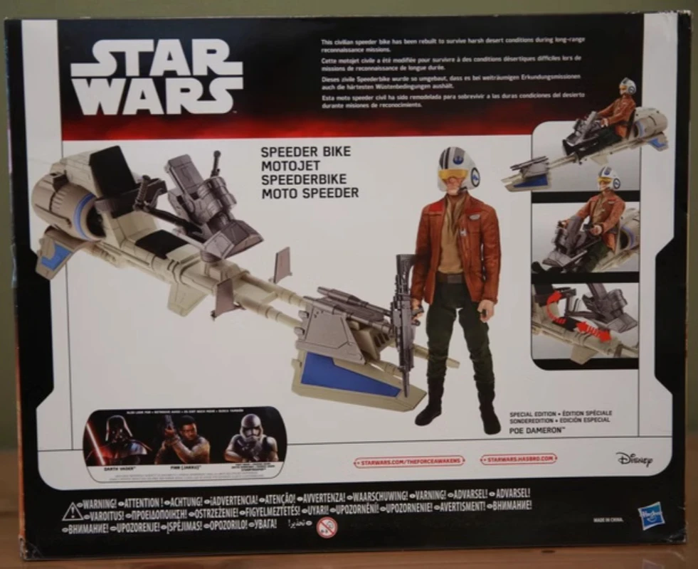 Star Wars 12-inch SPEEDER BIKE PEO Podamron, Fast Flyer Vehicle Doll Set