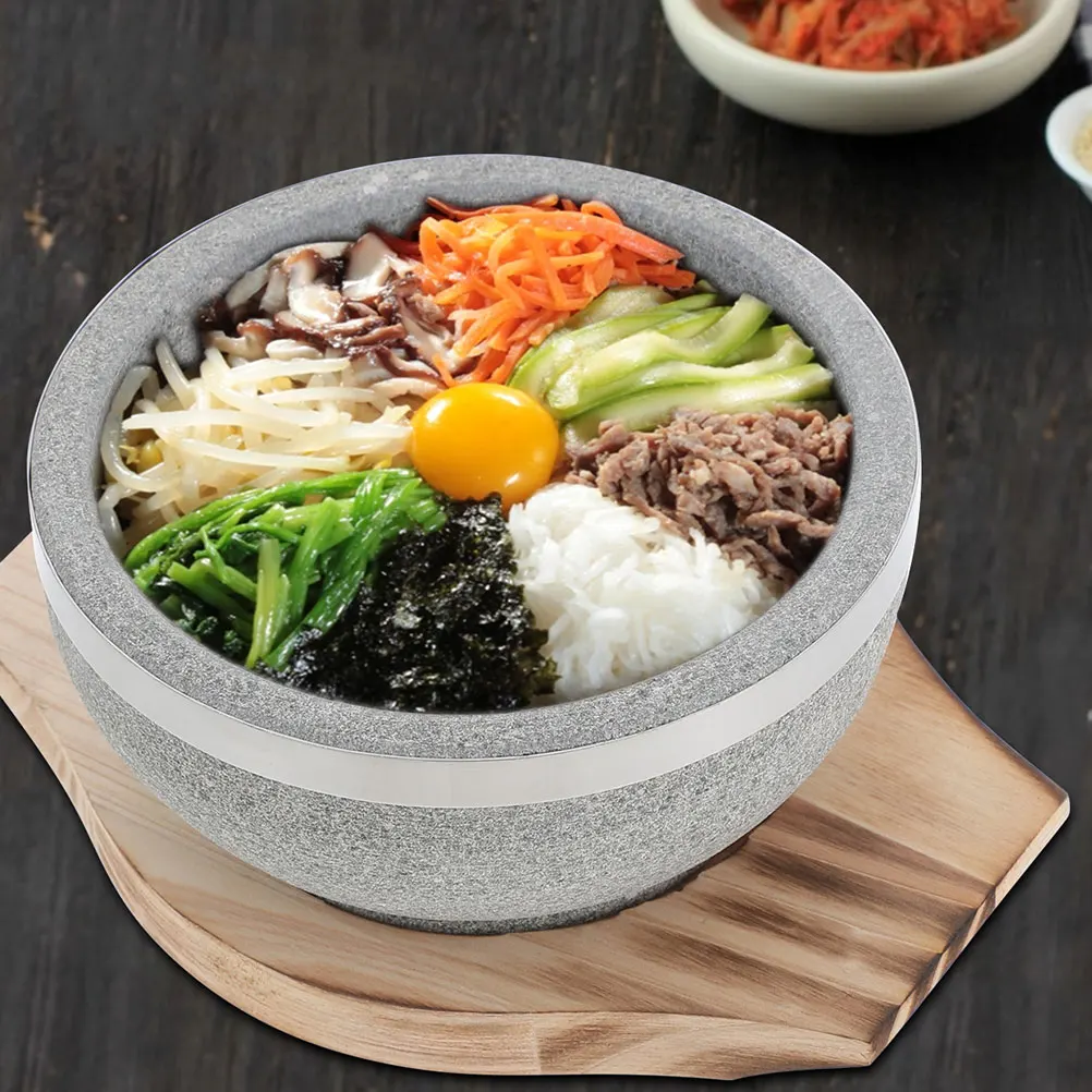 

18pcs Stone Pot Bibimbap Bowl Korean Stone Pot for Cooking Dolsot Rice Soup Dinnerware Stoneware Ceramic Retaining