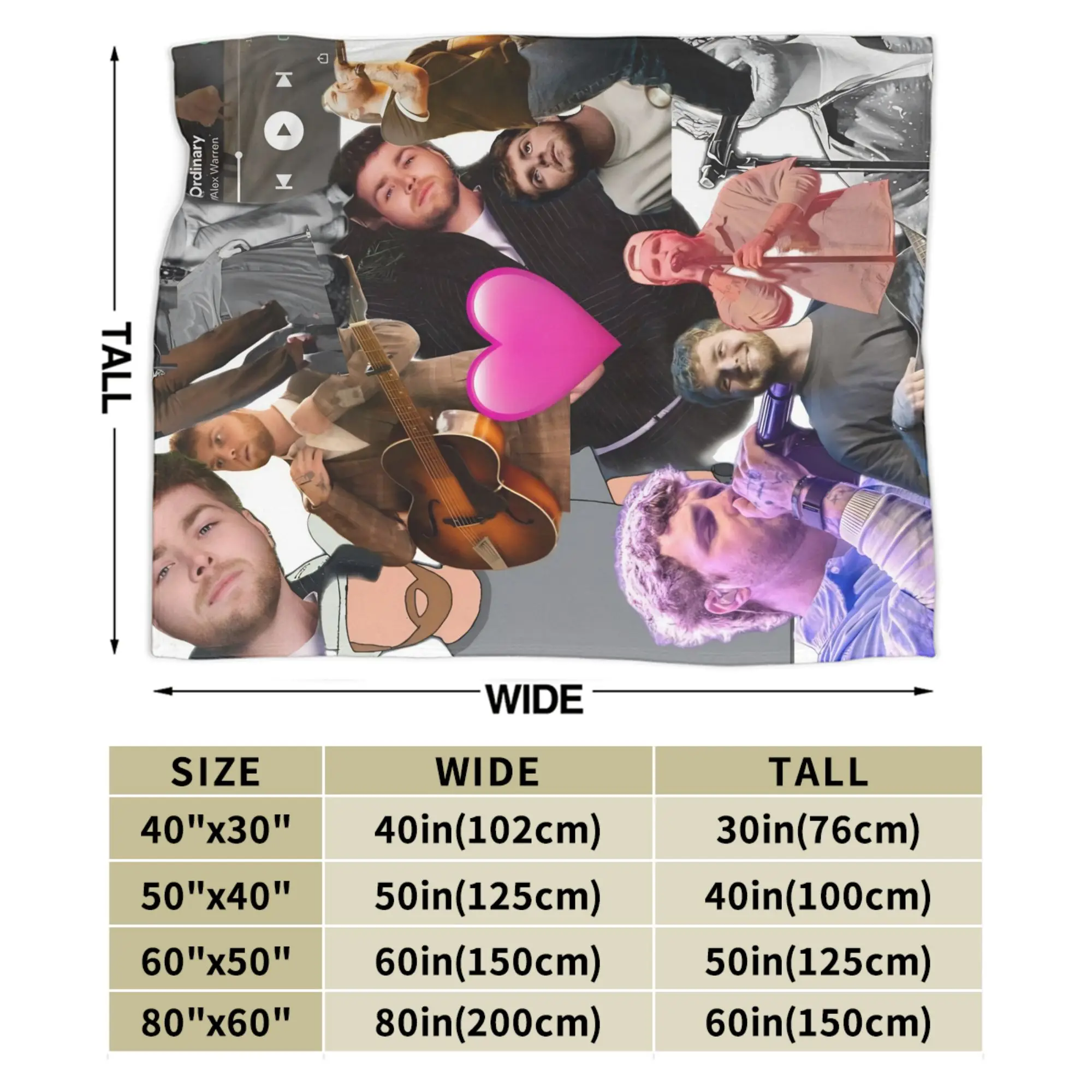 بطانية ناعمة دافئة ديكور أليكس وارن أمريكا المغني رمي بطانية الفانيلا المفرش لغرفة النوم الجدة غطاء سرير أريكة #6