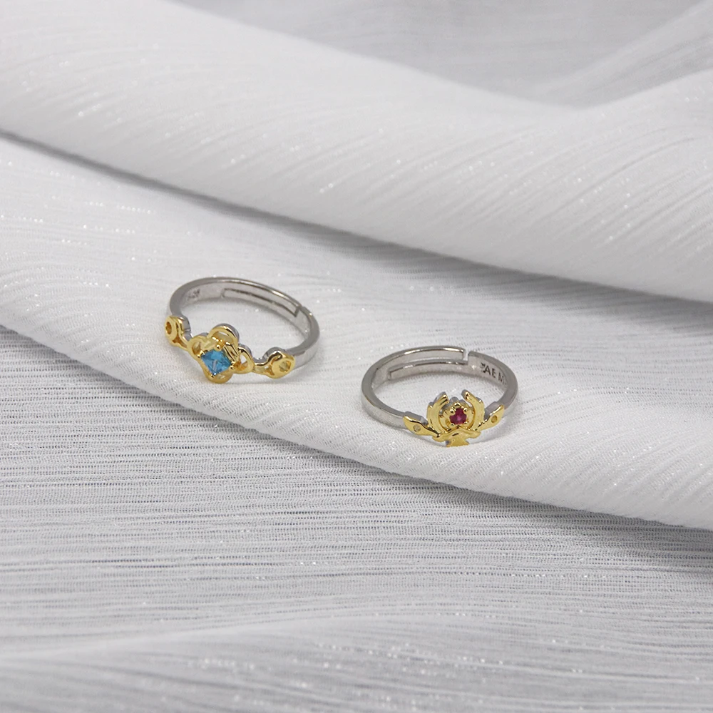 Game Genshin Impact Ring Cosplay  Diluc Albedo Ganyu Xiao Characters Adjustable Rings For Men Open Ring Women Jewelry Accessory view 4