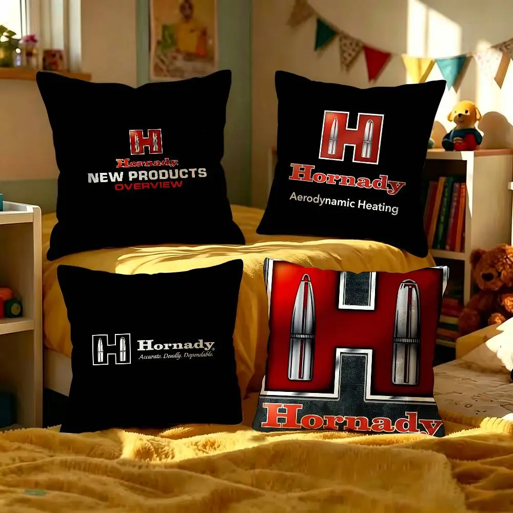 H-Hornady-Manufacturing-Company Precision-Tactical Pillow Gifts Home Office Furnishings Bedroom Sofa Car Cushion case 45x45cm