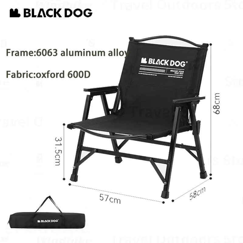 Naturehike BLACKDOG Outdoor Kermit Chair Camping Folding Chair Beach Fishing Stool Picnic Lunch Break Portable Leisure Chair