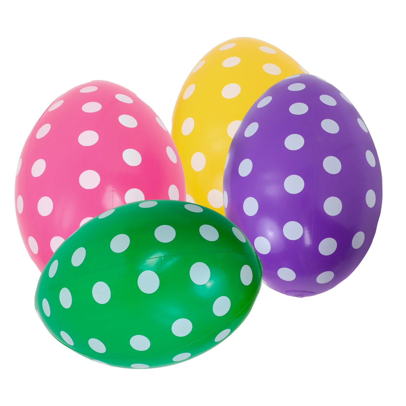 

4Pcs Jumbo PVC Inflatable Easter Eggs Colorful Outdoor Easter Decorations Yard Party School Holiday Balloons Outdoor