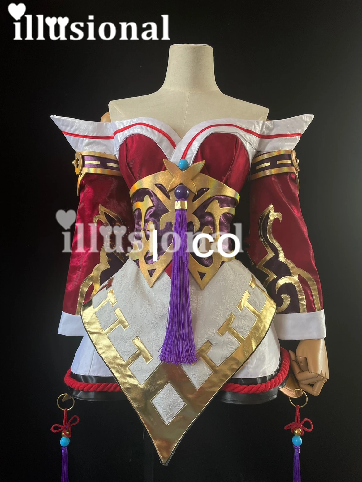 

illusional Custom size Ahri LOL Ahri Cosplay Costume Halloween Costumes women dress tailored original skin