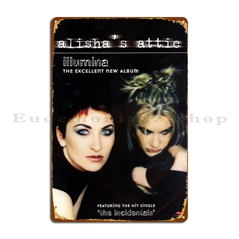 Alisha S Attic Illumina Rare Promo Album Ad Metal Plaque Poster Decoration Living Room Custom Vintage Home Tin Sign Poster