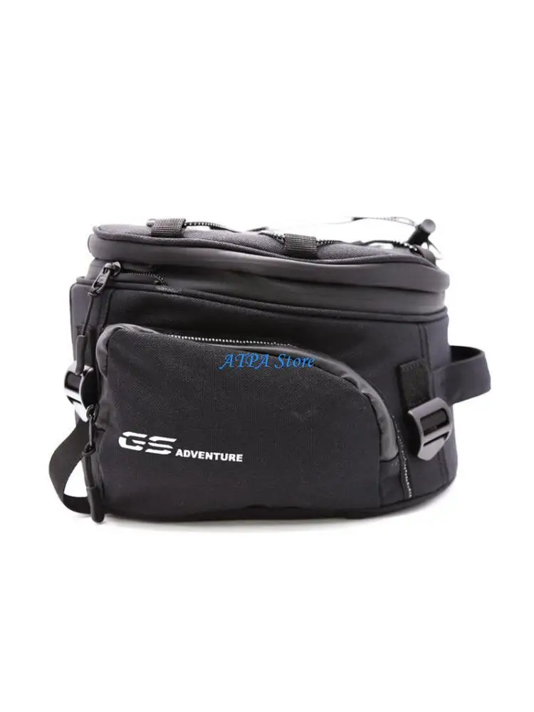 U13C Universal Motorcycle Side Bag Black Saddlebag Storage Handlebar Saddlebag