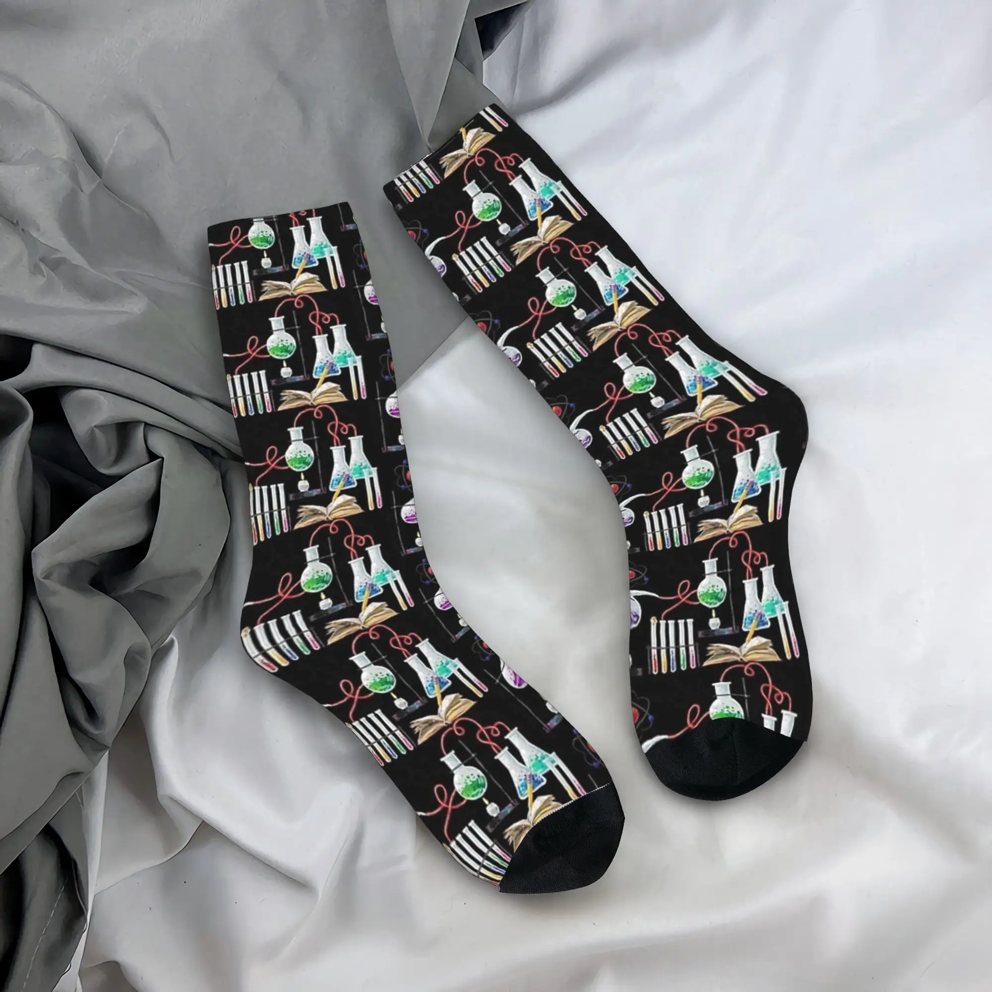 Custom Biology And Chemistry Socks  Graphic Stockings Anti-Slip Men's Socks Soft Winter Harajuku Outdoor Sports Socks