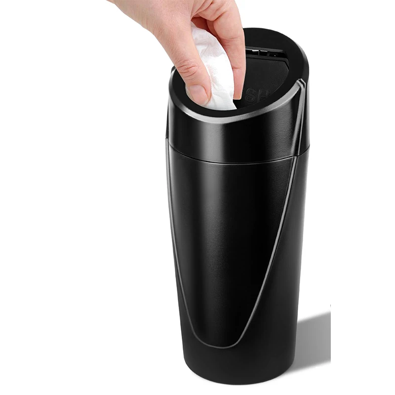 

Mini Car Trash Can With Lid Leakproof Vehicle Garbage Container Automotive Waste Bin Ash Holder Car Interior Organizer Box