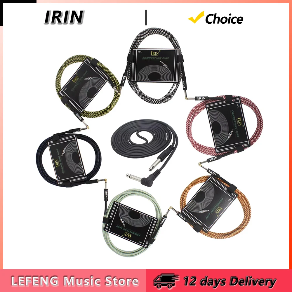 IRIN 3M Guitar Cable Wire Cord Jack Line Amp Connection Cable Audio Cable Noise Reduction Line Guitar Parts & Accessories