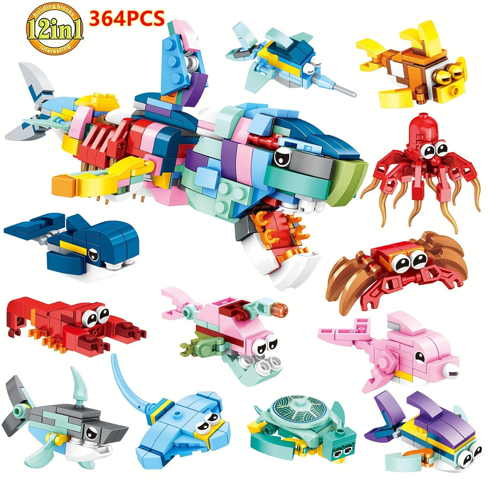 set-de-12-paquetes-de-bloques-de-construccion-para-ninos-tema-de-animales-oceanicos-364-piezas-bloques-de-construccion-de-criaturas-marinas-set-de-flores-en-caja