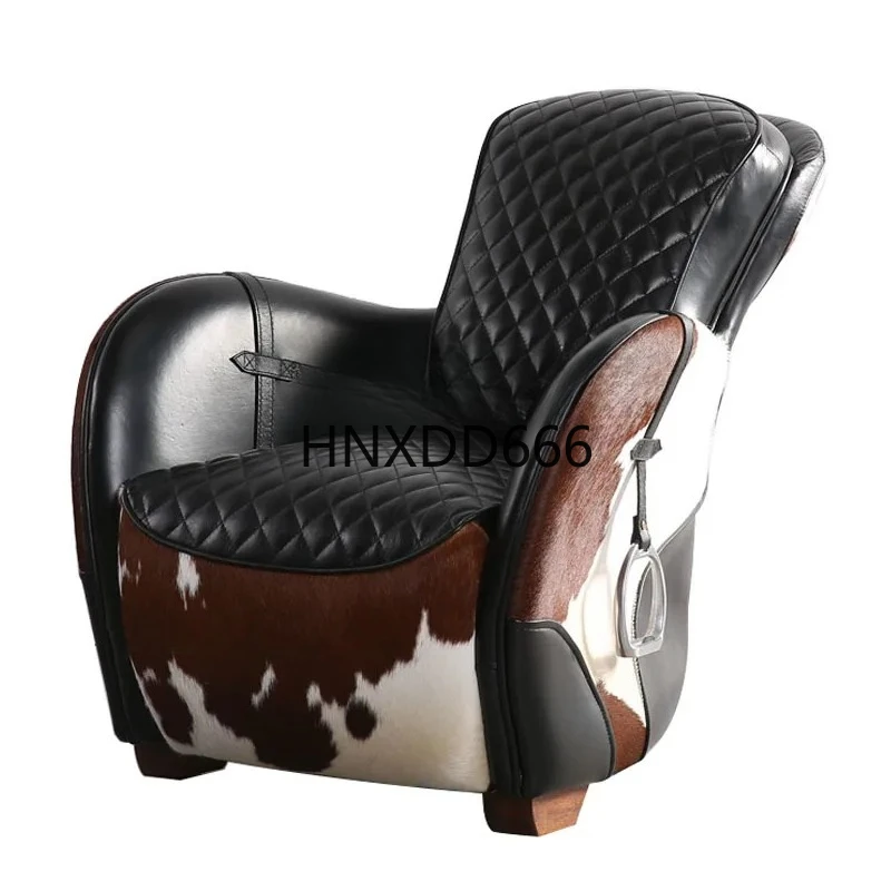 

Saddle Chair Industrial Style Full Leather American Classic Tiger Chair