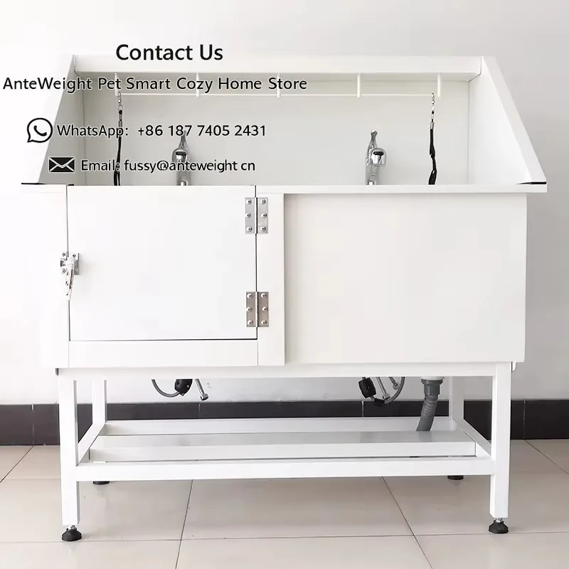 Eco-friendly Sustainable Stainless Steel Electric Lifting Tub for Dog Grooming and Cleaning