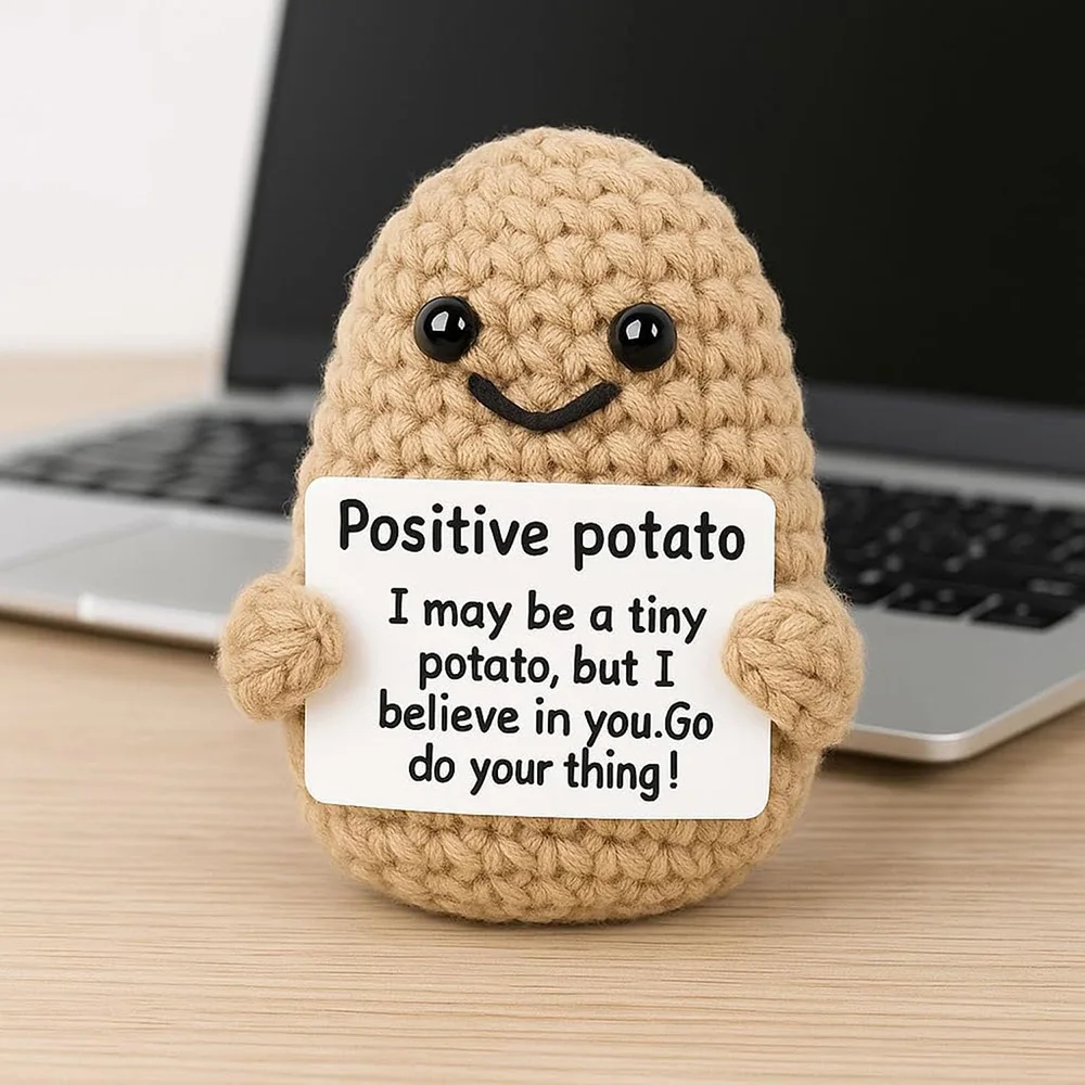 Muñecas de bolsillo, juguetes, soporte emocional de patata positiva, muñeca de ganchillo, divertidos y pequeños tiburones de punto, regalos para compañeros de clase, amigos y amantes