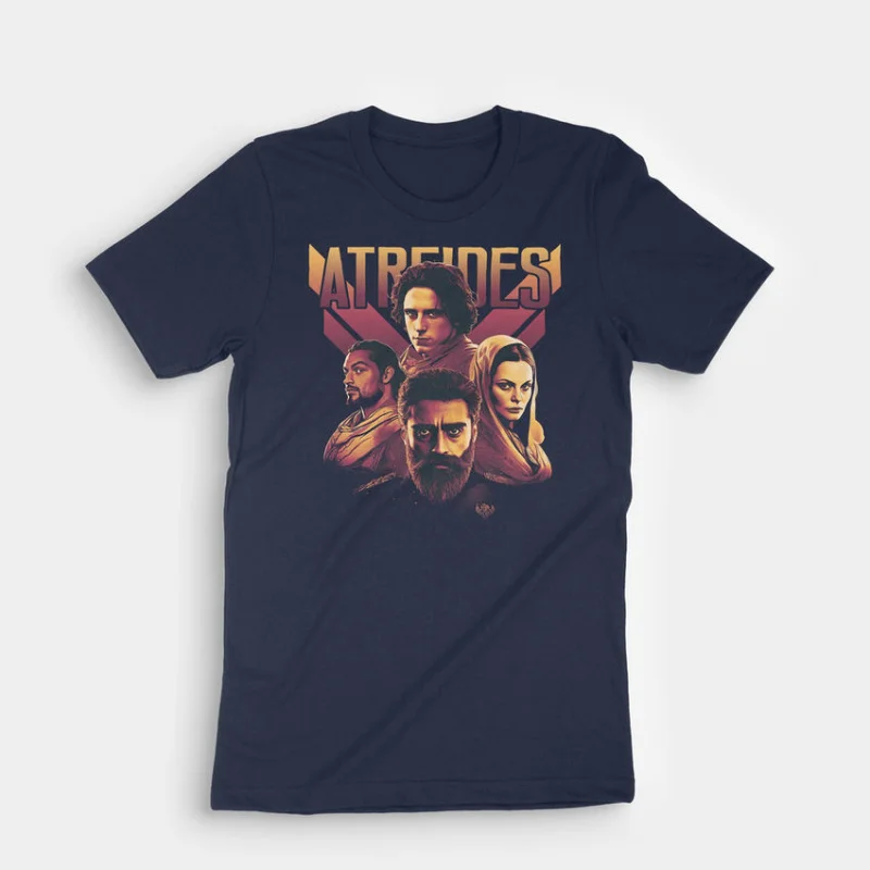 

Dune House Atreides Legacy Retro Sic fi fan Gift t shirt 100% cotton printed Short-sleeve Graphic clothes All size Tops S-6XL