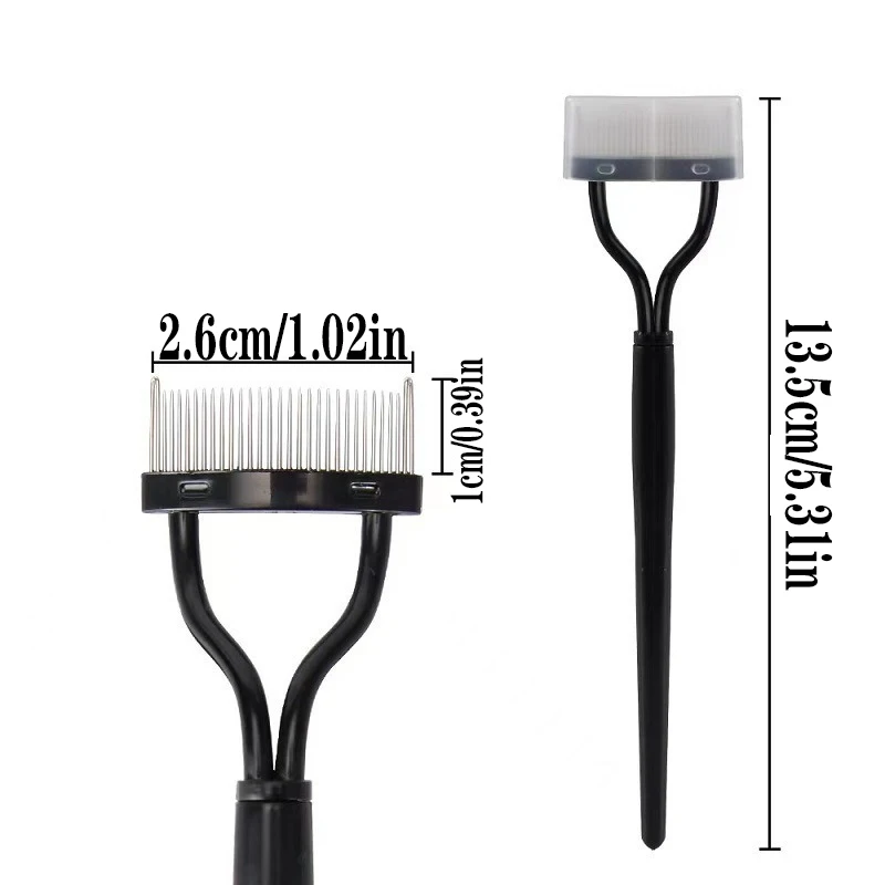 New In Eyelash Separator Metal Teeth Straight Eyelash Curler Beauty Makeup Stainless Eyelash Brush Comb Mascara Curl Makeup Tool