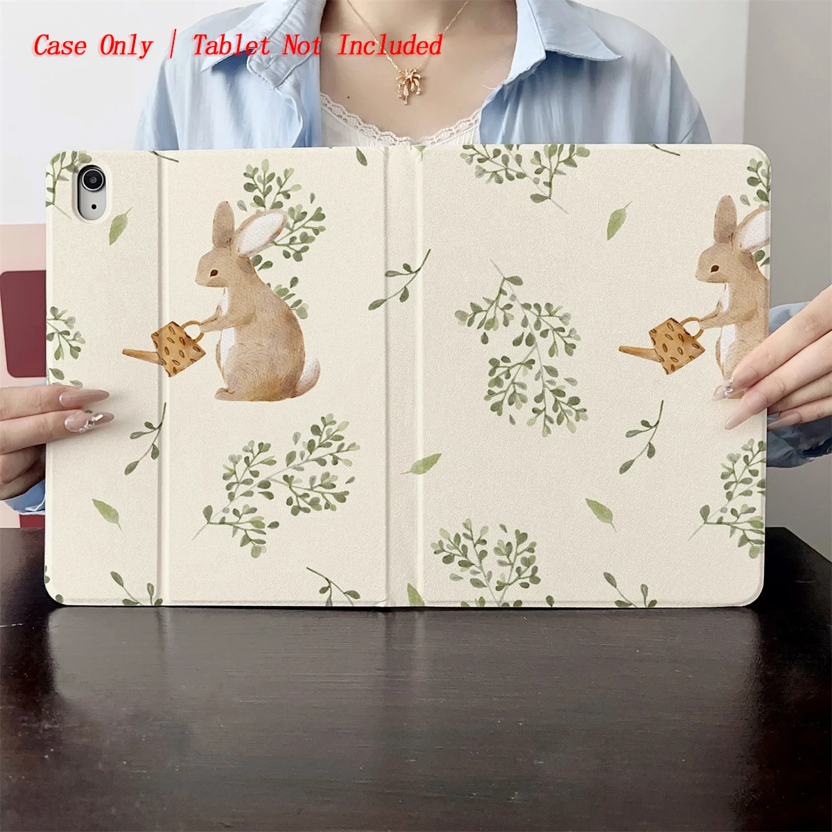 

2025 Little Rabbit Watering Tree Pattern - Suitable for multiple Apple tablet computer cases such as iPad/iPad pro/iPad air