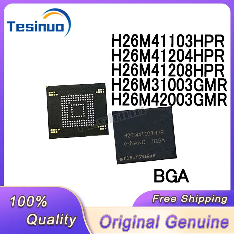 1/PCS New Original H26M41103HPR H26M42003GMR H26M41204HPR H26M41208HPR H26M31003GMR BGA Font cell phone storage chip In stock