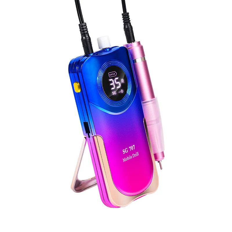 เครื่องเจียรเล็บแบบพกพา ความเร็วสูง 35000 รอบต่อนาที เครื่องเจียรเล็บอัจฉริยะ อุปกรณ์ทำเล็บ สำหรับการค้าระหว่างประเทศ