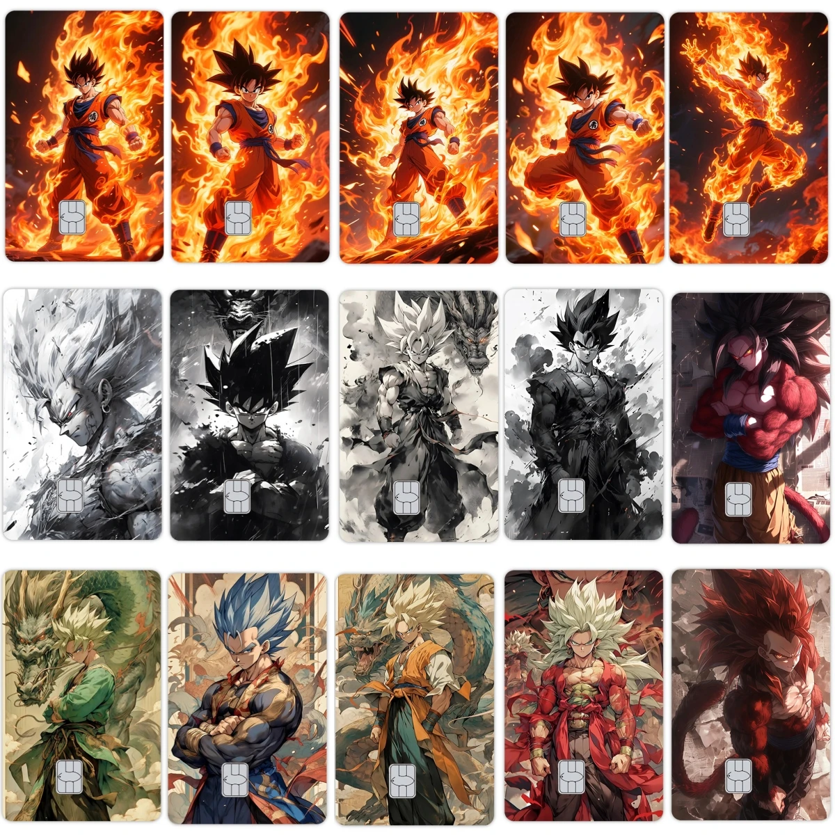 

Матовая аниме Dragon Ball мультфильм ПВХ кредитная дебетовая карта передняя крышка пленочные наклейки мультяшный мальчик банк Visa Card маленький чип Декор кожи
