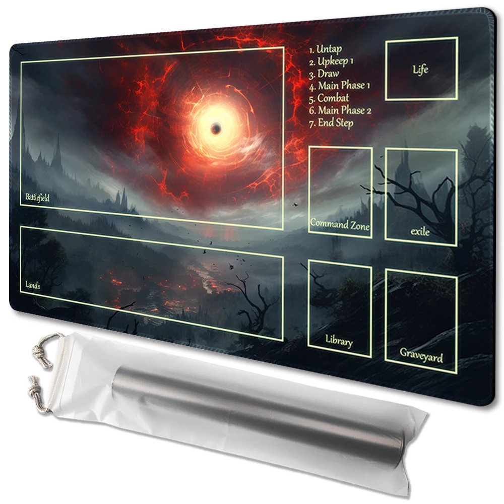 

Fire Storm - Board Game TCG Playmat Table Mat Game Size 60X35 CM Mousepad Compatible for MTG CCG