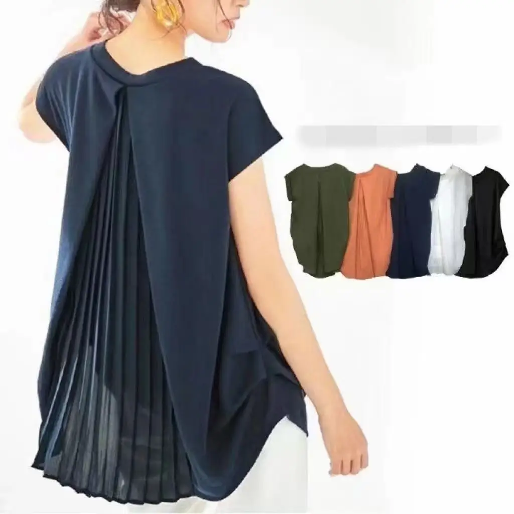 2026 New Women's Short-Sleeve Chiffon Blouse, Skin-Friendly Breathable Casual Shirt