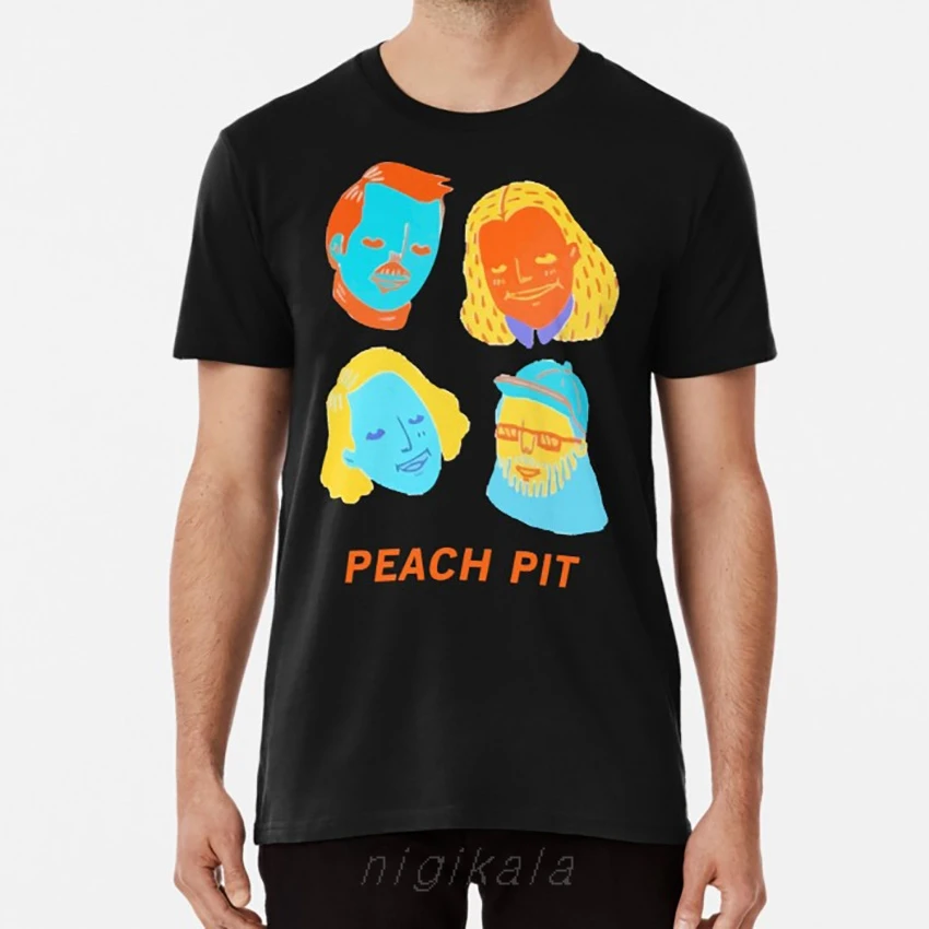 

Peach Band T shirt peach pit band drop the guillotine indie rock retro new