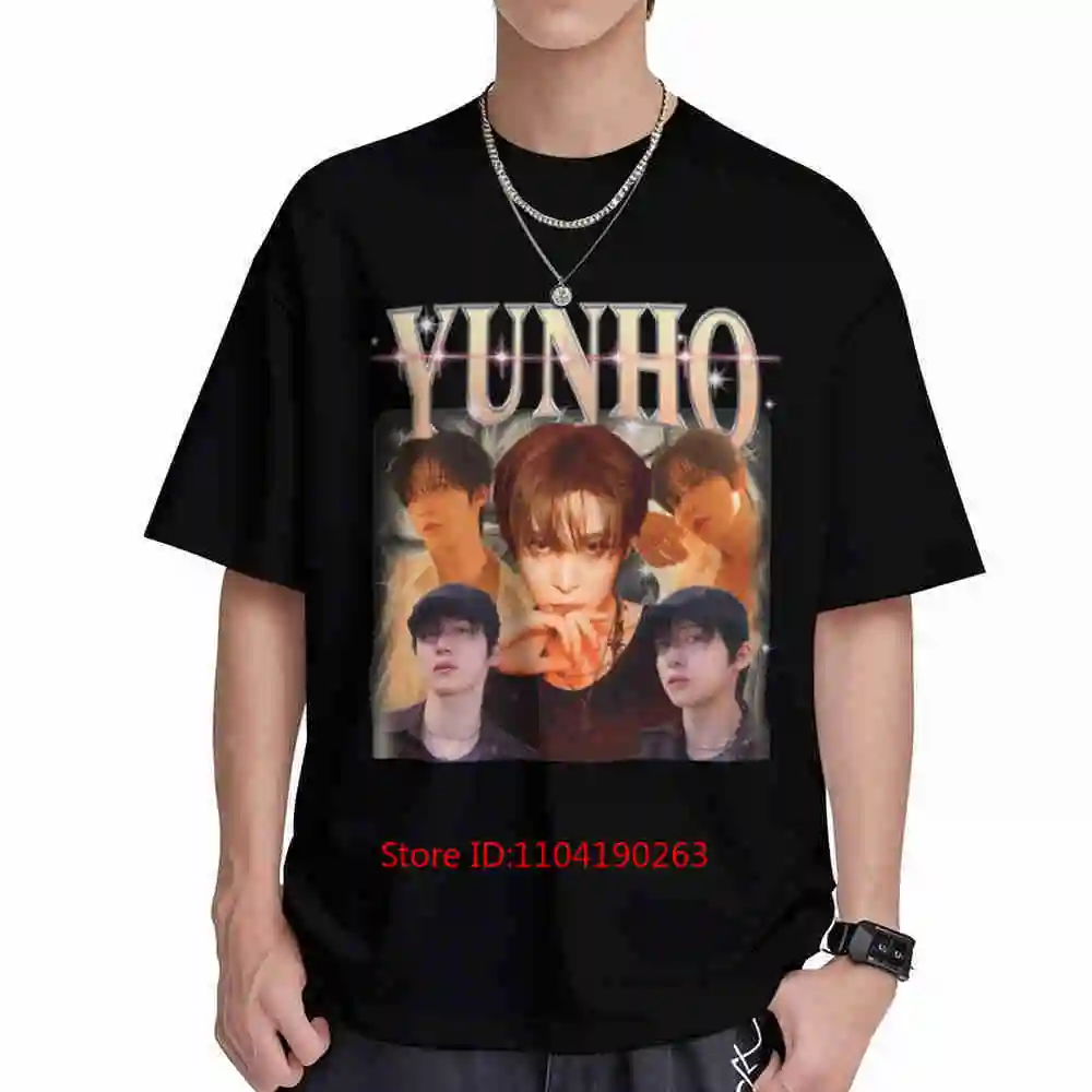 Yunho Ateez Golden Hour Part 3 Short Sleeve Tee 100% Cotton T-Shirt
