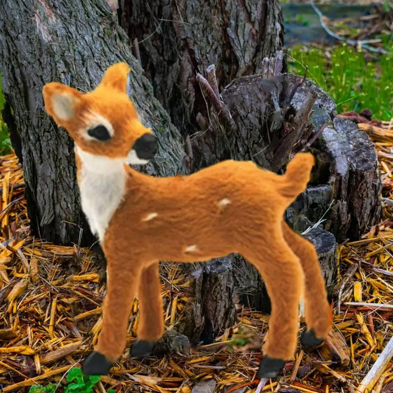 1 قطعة محاكاة أفخم سيكا الغزلان الرنة جميل الحيوان عيد الميلاد ديكور المنزل الدائمة المنمنمات إِلْكَة عيد الميلاد المشهد ترتيب الدعائم