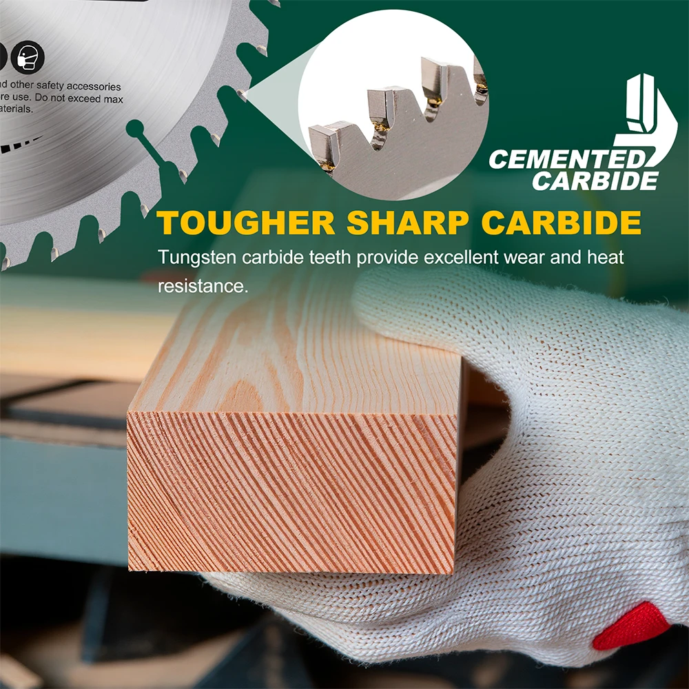 HAMPTON 180/205 mm Sägeblatt 7" 8" Holzsägeblatt 40/60T Kreisförmige Trennscheibe zum Schneiden von Holz TCT-Sägescheibe – Detail 5