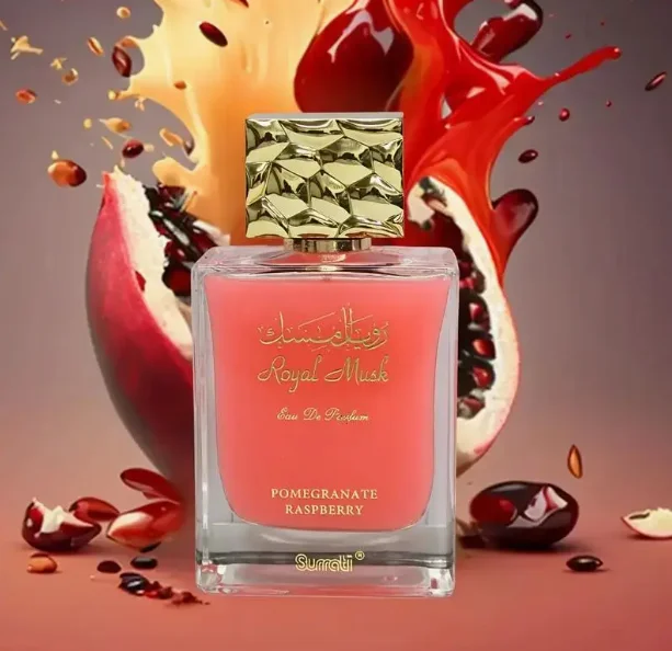 

Surrati Royal Musk Caramel Toffee Туалетная вода 100 мл (3,4 унции) — экзотические духи унисекс с гранатом и малиновыми нотами, длинные