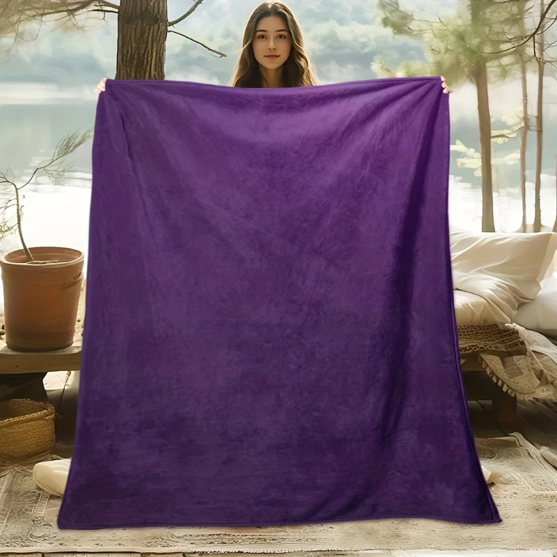 Solid Navy Woven Texture Throw Blanket,Soft Sofa,Bed Lap Cover,Rest Lounge,Birthday Anniversary Simple Household Present