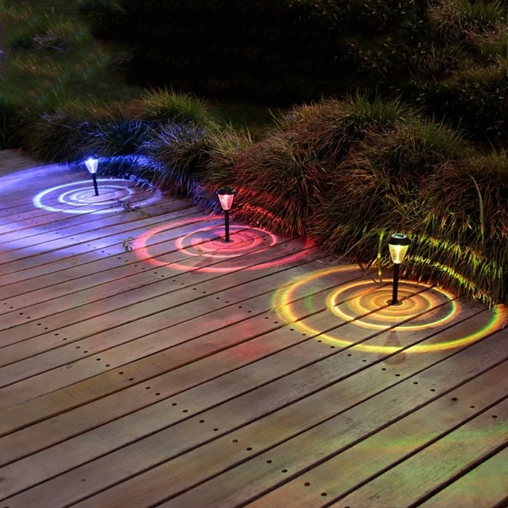 

Solar Path Lights, 8 Pack, Waterproof Auto On/Off, Solar aperture Colorful Projection, for Outdoor Yard, Garden, Pathway