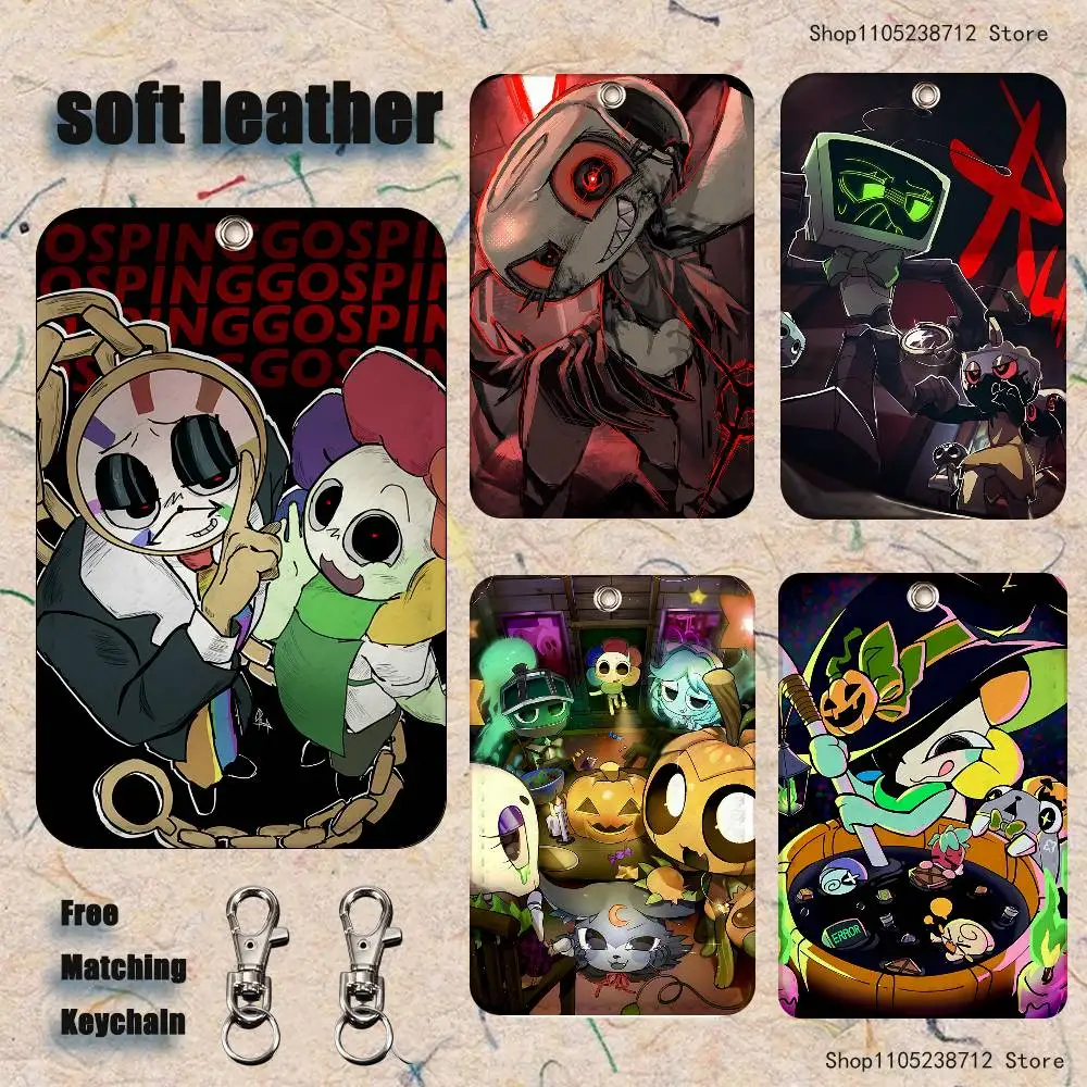 

Horror D-Dandys Game W-Worlds Cartoon Card Keychain Anime Fashion Pendant Bag ID Door Card Case Bus Card Cute Adult