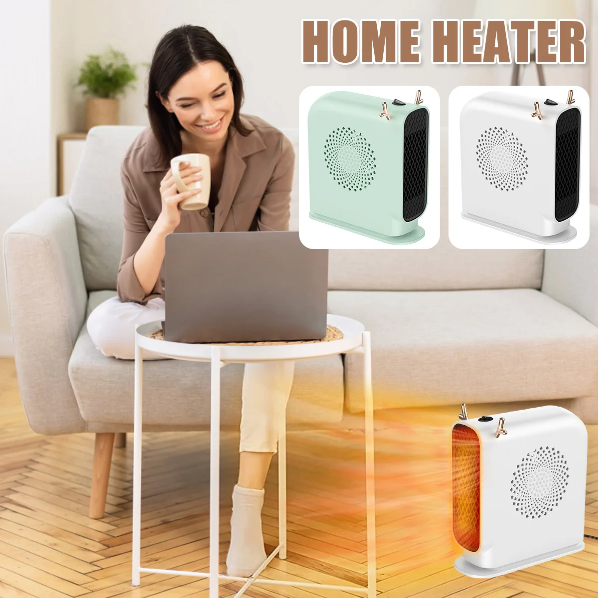

Space Heater Fan Heater Reusable Portable Electric Heater 500W Small Desktop Heater Mute Personal Heater Fast Heating Room