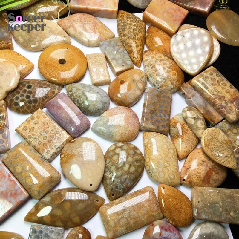 1 قطعة المعلقات حجر الأقحوان الطبيعي قطرة الشكل كل يرجى من الأحجار الكريمة المرجانية العصرية لصنع القلادة الملحقات BP002