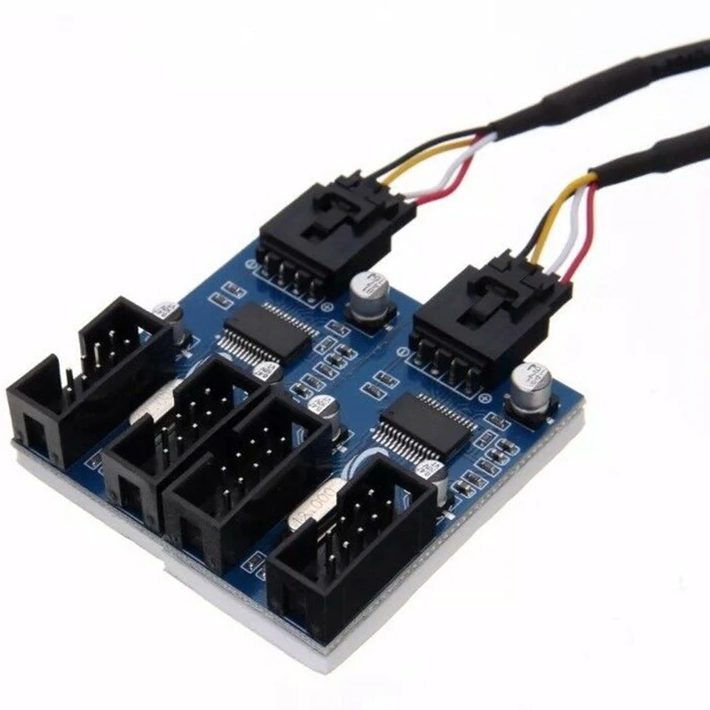 A41Z-Motherboard Usb 9Pin Header 1 To 4 Splitter Port Multiplier 30Cm Extension Cable