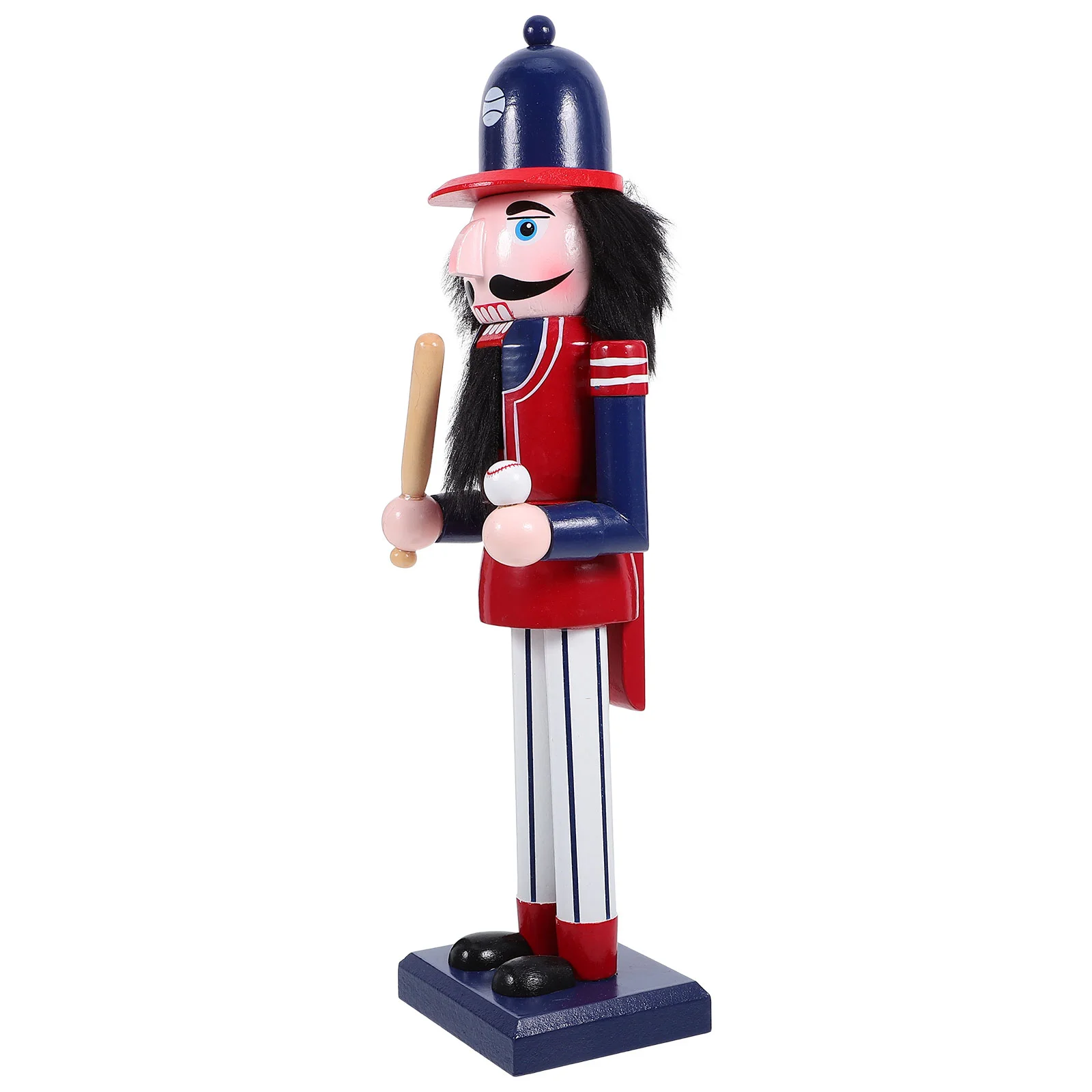 

Nutcracker Figures Baseball Player Gifts Xmas Table Ornament Decorations Wood Puppet