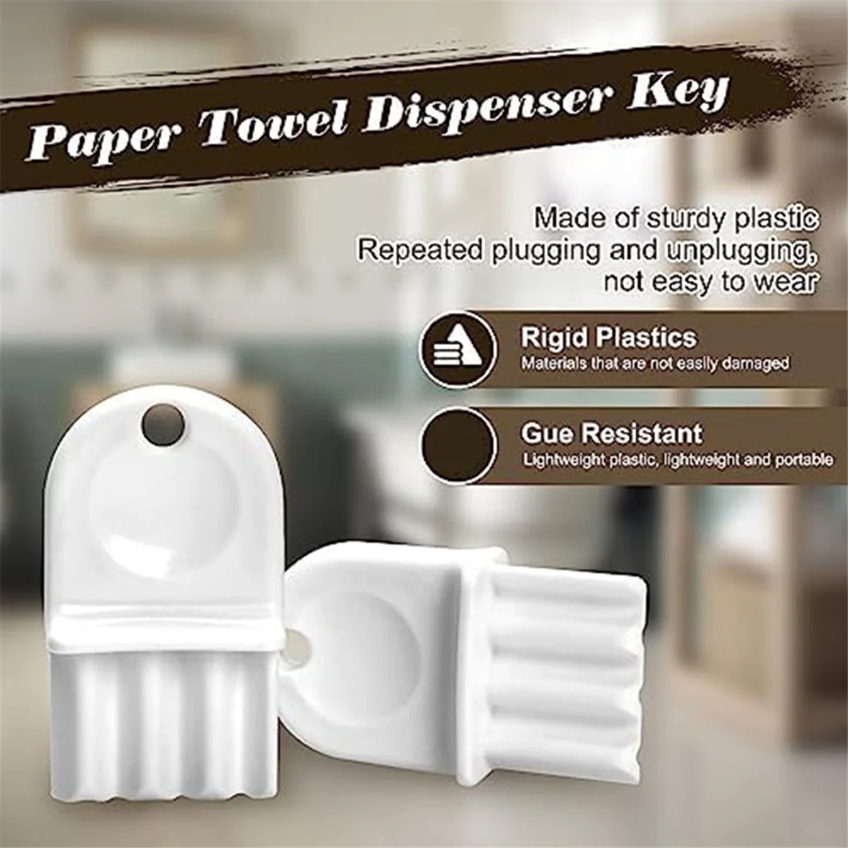 Tissue Dispenser Keys, Toilet Paper Dispenser Keys Compatible for Pacific Tissue and Toilet Paper Dispensers A