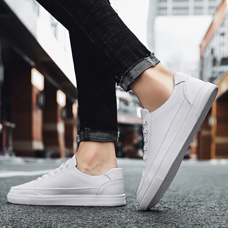 

Fashionable minimalist flat casual trendy shoes, men's outdoor sneakers, daily lace-up lightweight sports shoes