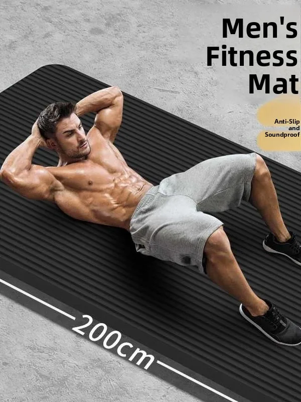 

Thi Non-Slip Yoga Mat for Men Home Gym Workout Dormi Use Fitn Exercise Yoga Padnbr Material Color Design