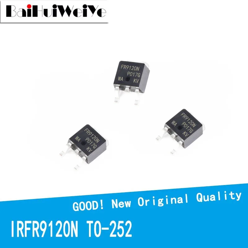 10 unids/lote IRFR9120N FR9120N IRFR9120NTRPBF 100V/6.6A TO-252 SMD nuevo IC Chipset MOSFET MOSFT TO252