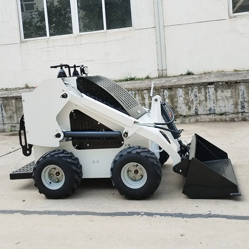 

Versatile 4 In 1 Bucket Forks Combo Set For Mini Skid Steer Loader Electric Compact Loader Perfect For Rental Services