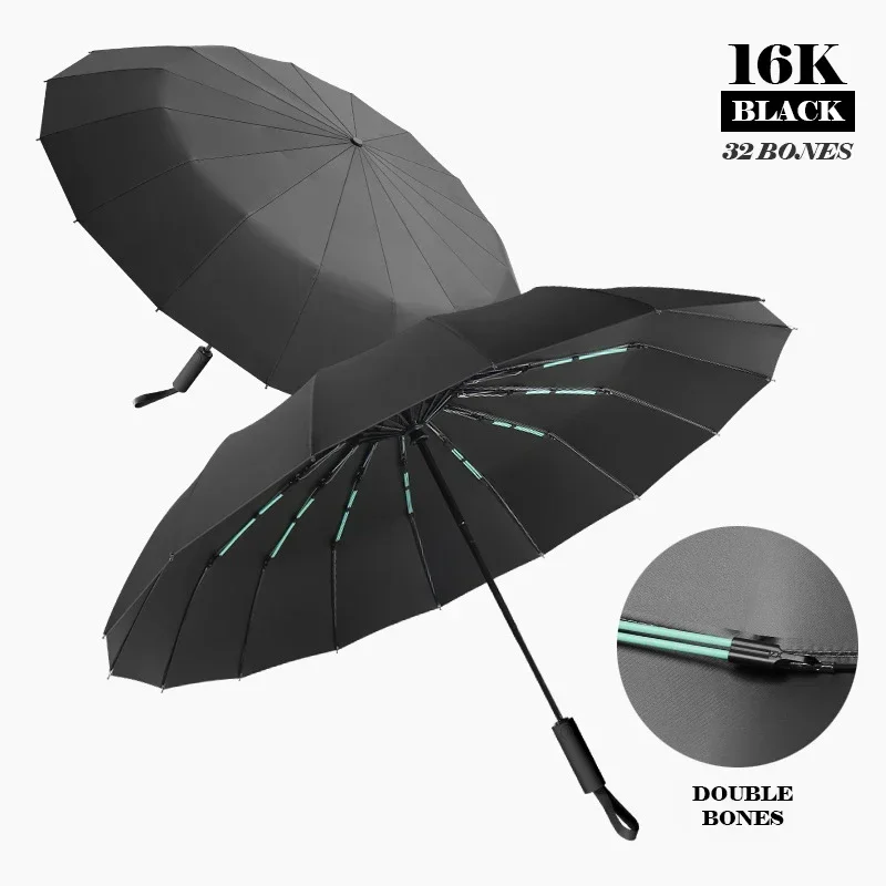 

Fully Automatic Umbrella for Men Womens, Large Folding 32 Bone, Windproof Waterproof Strong,Sun Uv Sunshade Rain Umbrella Travel