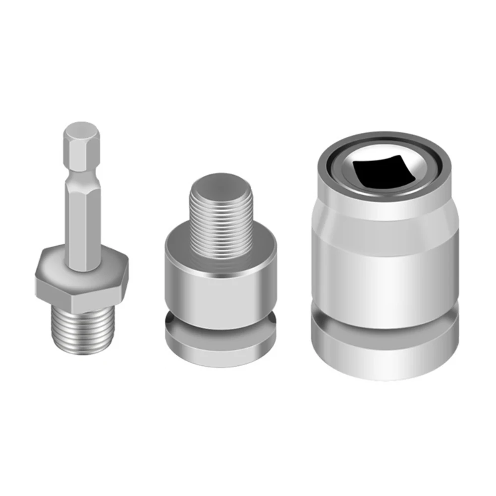 

Drill Chuck Adapter Approx. 35mm 1.37in Electric Drill Adapter 3PCS Package Aluminum Alloy Material Electric Wrench Connector