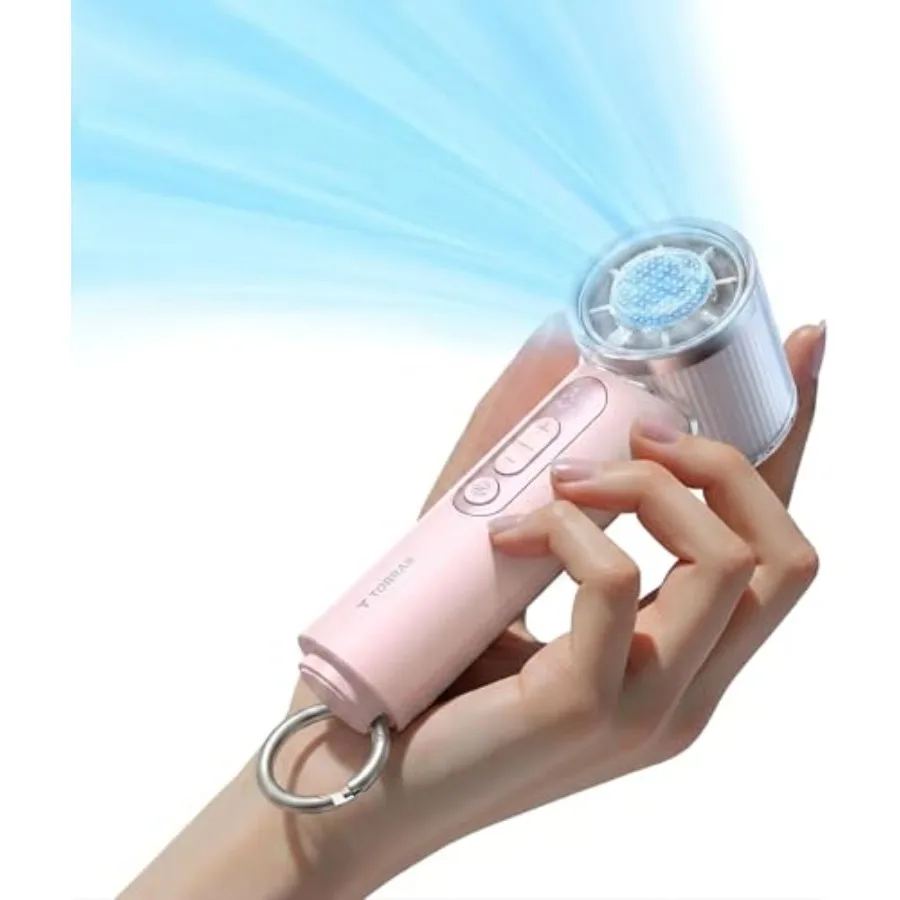 

COOLiFY iva Handheld Fan with Ice Cooler, [Chill by 50F] 0-100 Speed, Super Mini Powerful Portable Fan, 4900mAh Rechargeable Ha
