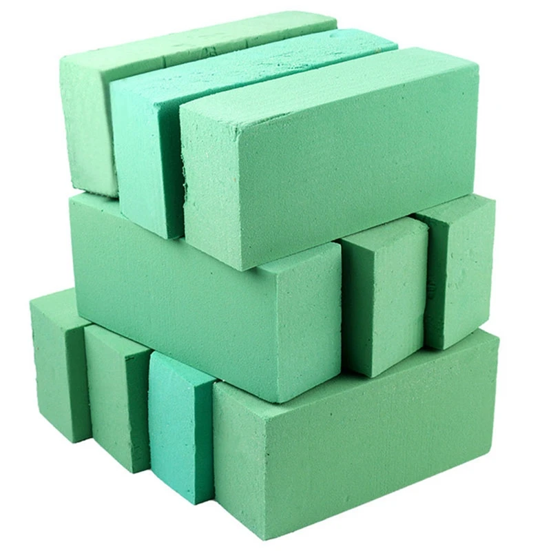 10Pcs Floral Foam Blocks Flower Holder Flower Styrofoam Green Bricks Applied Dry or Wet for Artificial Flowers